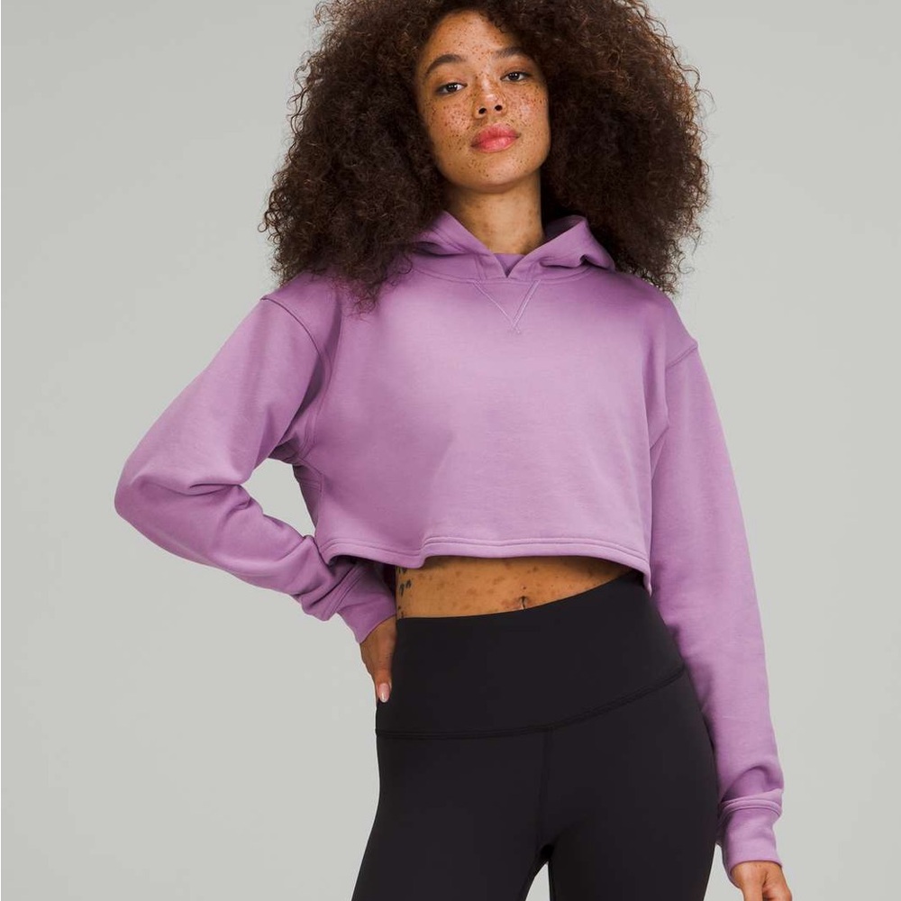Lululemon Athletica Lavender Wisteria purple Cropped Hoodie
